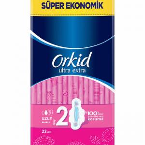 Orkid Ultra Extra Hijyenik Ped Süper Uzun Ekonomik Paketi 22 Adet