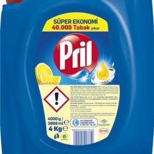 Pril Sıvı Bulaşık Deterjanı Limon 4 kg