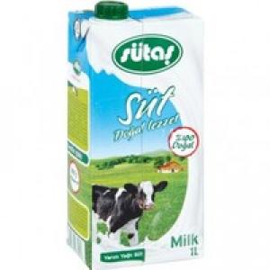 Sütaş Yarım Yağlı Süt 1 L