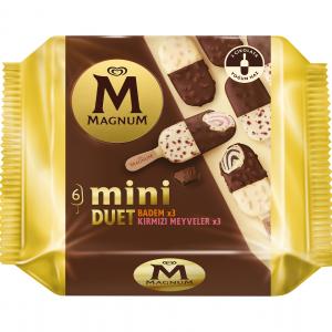 Algida Magnum Mini Duet Kırmızı Meyveler & Badem 360 ml