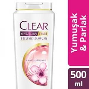 Clear Kepeğe Karşı Etkili Besleyici Kiraz Çiçeği Esansı Şampuan 500 ml